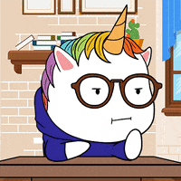 chubbiverse rainbow nft unicorn waiting GIF