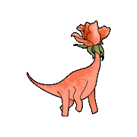 dinoflower kawaii rose spring dinosaur Sticker