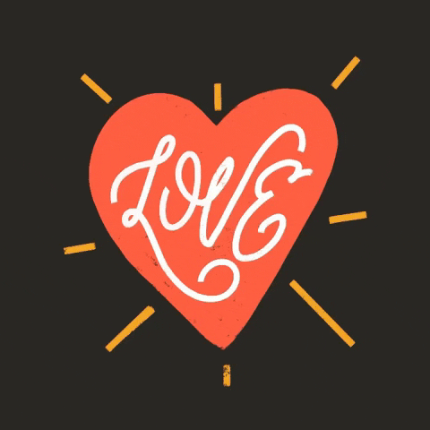 seeyouletters love heart lettering calligraphy GIF