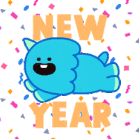 Jumping New Year Sticker by DINOSALLY