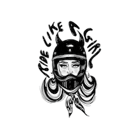 Motorcycle Rider Sticker by ridelikeagirlco