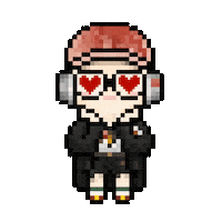 Pixel Love Sticker