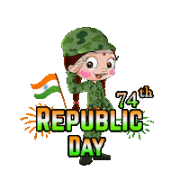 Happy Flag Sticker by Chhota Bheem