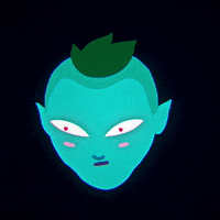 danielsake animation blue face vampire GIF