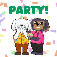Party Friends Sticker by BoDoggos