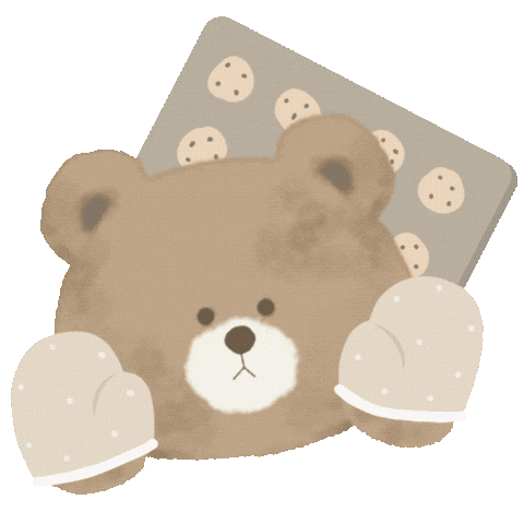 ふわくまこねこねクッキ Sticker by fuwakuma.yuco