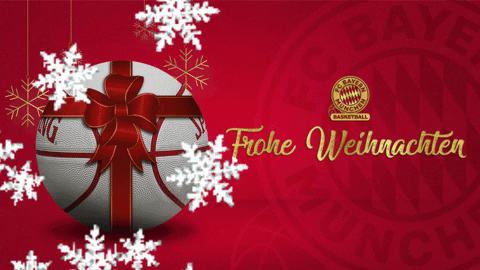Merry Christmas GIF by FC Bayern Basketball