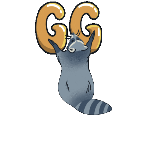 fooxyla giphygifmaker art gg raccoon Sticker