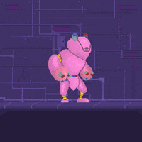 Arutima animation pixel pixelart robot GIF