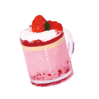 Coffee Strawberry Sticker by 10000lab