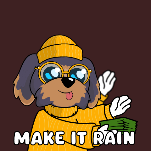 Make It Rain Money GIF by BoDoggos