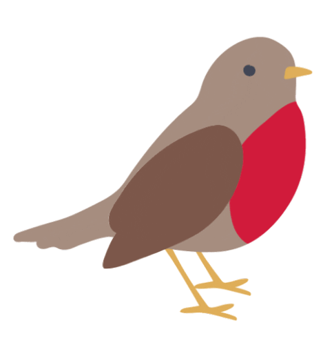 Christmas Robin Sticker by Frugi