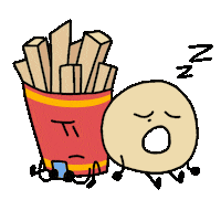 Notro_Artwork donut fries bfdi bfb Sticker