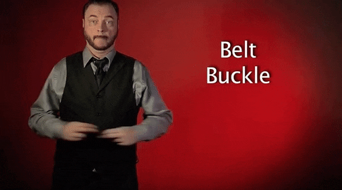 sign language belt buckle GIF by Sign with Robert
