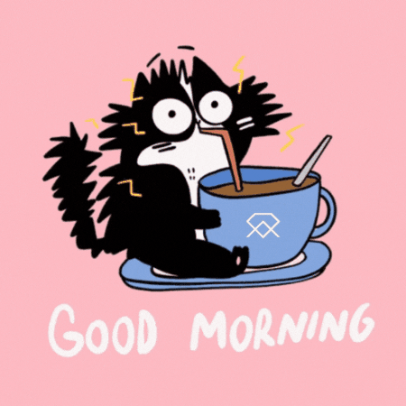 msdstore giphyupload good morning coffee time catlover GIF