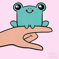 HappyHomies love kawaii i love you frog GIF