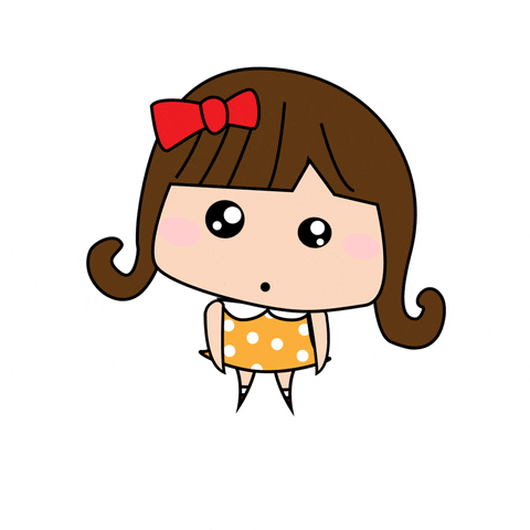 cminong girl wow cartoon emoji GIF