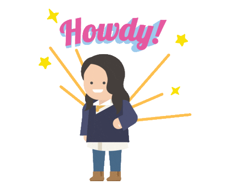 Howdy Sticker by Tyas