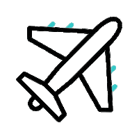 Fly Airplane Sticker by G+P Soluções