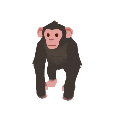 Chimpanzee Forester Sticker