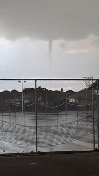 Waterspout Churns Off New Zealand's North Island