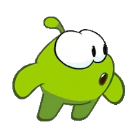 Shocked Cuttherope Sticker by Om Nom