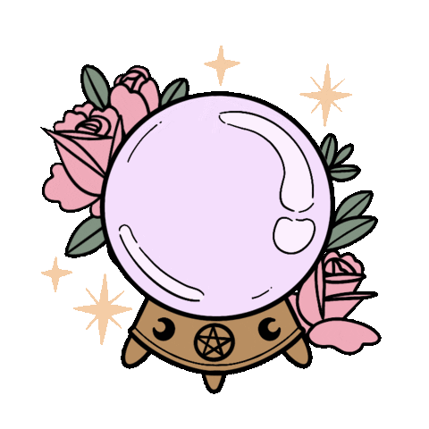 Crystal Ball Flower Sticker by chiara