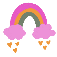 Pastel Rainbow Sticker by Picaron Studio