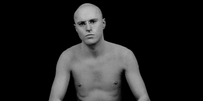 black and white zombie GIF
