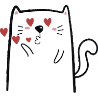 Cat Love Sticker by Di Valentini
