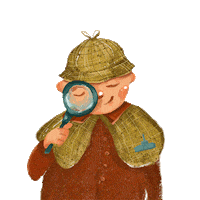 lizamironec look explore detective magnifier Sticker