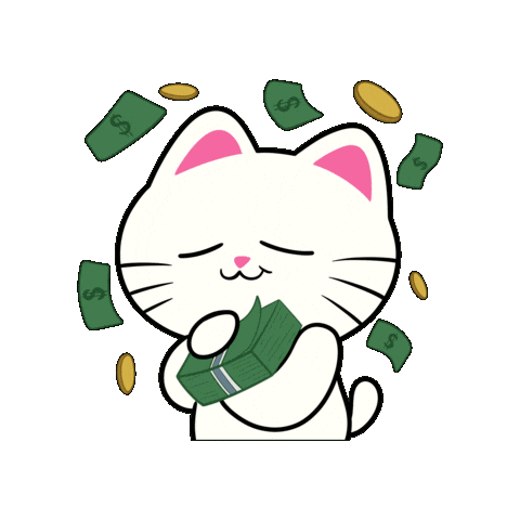Take My Money Sticker by Silly Kitties