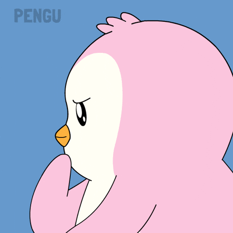 Pink Think GIF by Pudgy Penguins