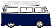 nyphotobus van volkswagen vw samba Sticker
