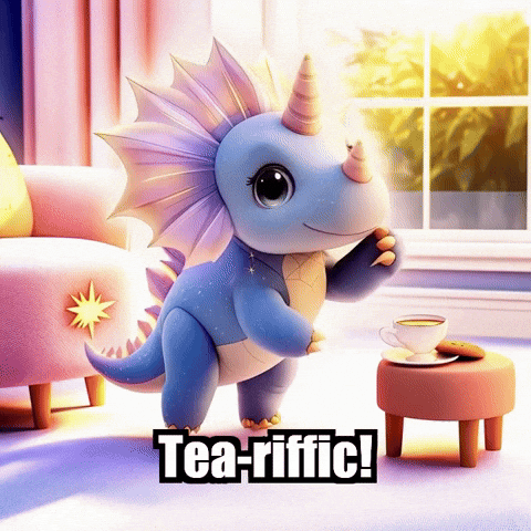 Relax Tea GIF by Divineasaur