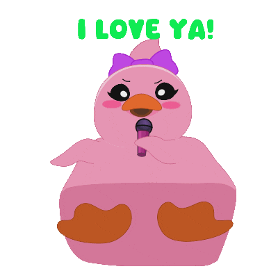 I Love You Singing Sticker by MeetDuckey