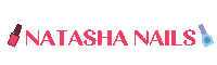 Pink Name Sticker by NATASHA NAILS