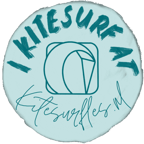 Surfing Kite Sticker by Kitesurfles.nl / Kitesurfles.com - The best kitesurfschool in The hague / Scheveningen, the Netherlands.