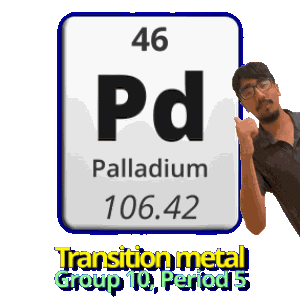 Pd Palladium Sticker