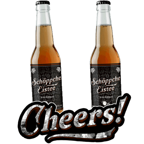 schoeppcheeistee giphyupload cheers bottle frankfurt Sticker