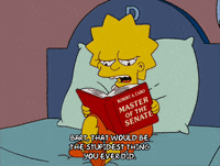 lisa simpson reading GIF