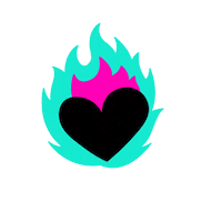 Glava burning heart shami watary alshami Sticker