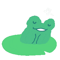 tobetata frog 개구리 curlyfriends 컬리프렌즈 Sticker