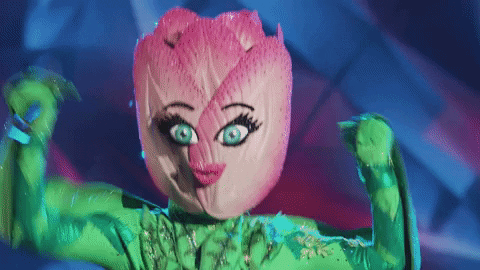 Excited Tulip GIF by The Masked Dancer