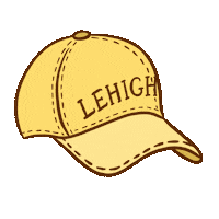 Yellow Hat Summer Sticker by Lehigh University