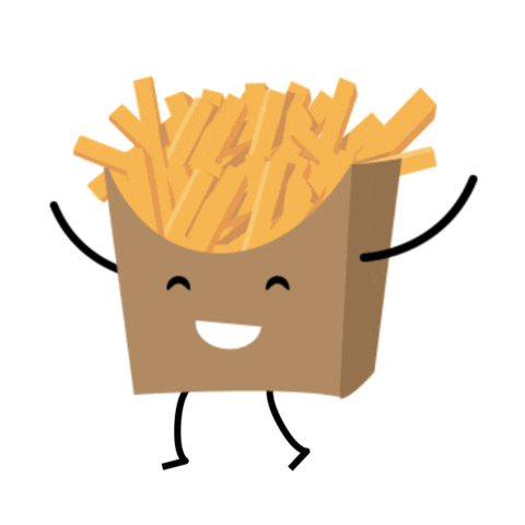 TripleOs fries fry box triple os dancing fries Sticker
