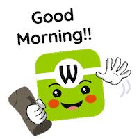 Good Morning Smile Sticker by Wakuliner