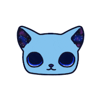 candjcanecustoms cat blue galaxy lps Sticker