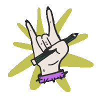Rock Hand Sticker