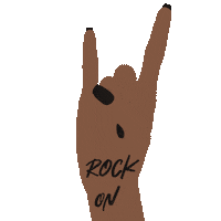 Rock On Hand Sticker